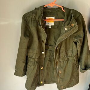 C&C green army hooded jacket 3t